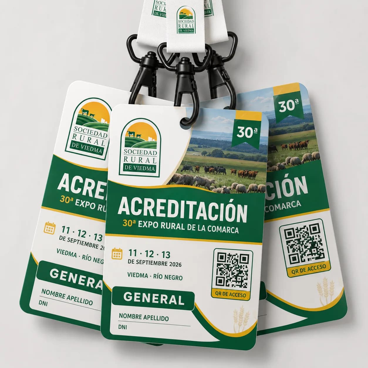 Diseño de las credenciales de acreditación con QR